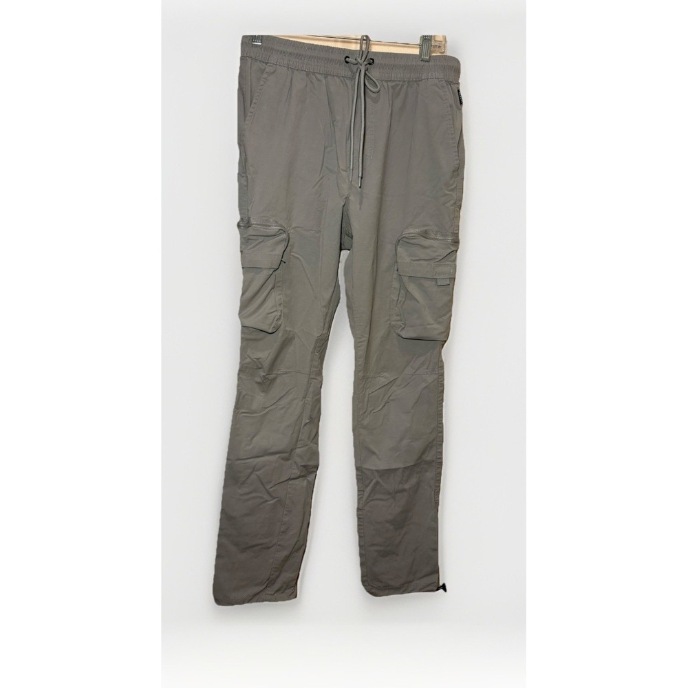 PacSun Men's Slim Fit Cargo Pants Gray Military Utility M Blended Fabric
